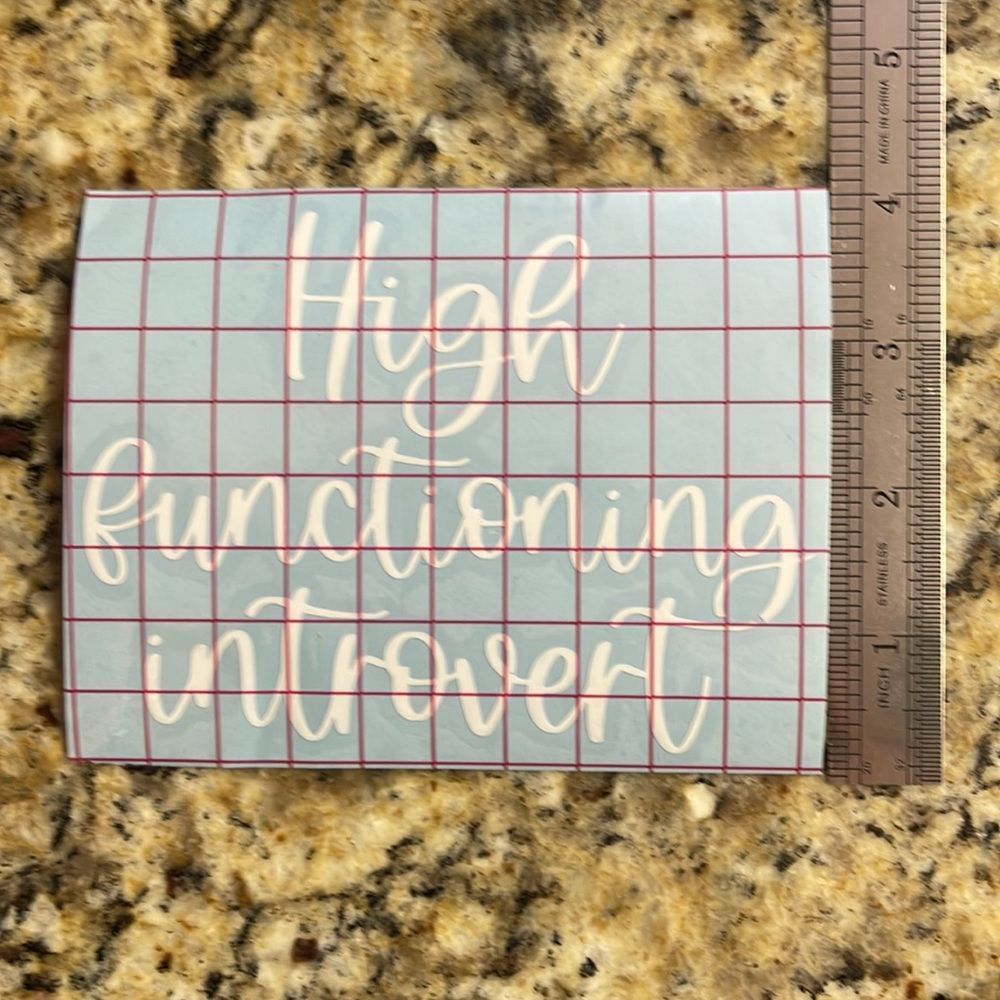 High Functioning Introvert Car Decal - Picture 5 of 10